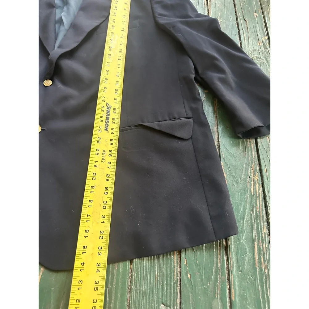 Joseph & Feiss Mens Navy Blue Blazer Gold Crest Buttons Two Button Jacket